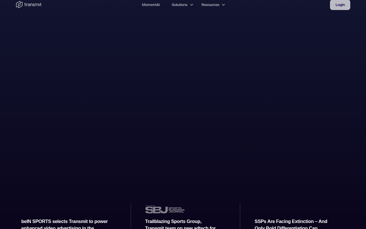 Transmit homepage screenshot