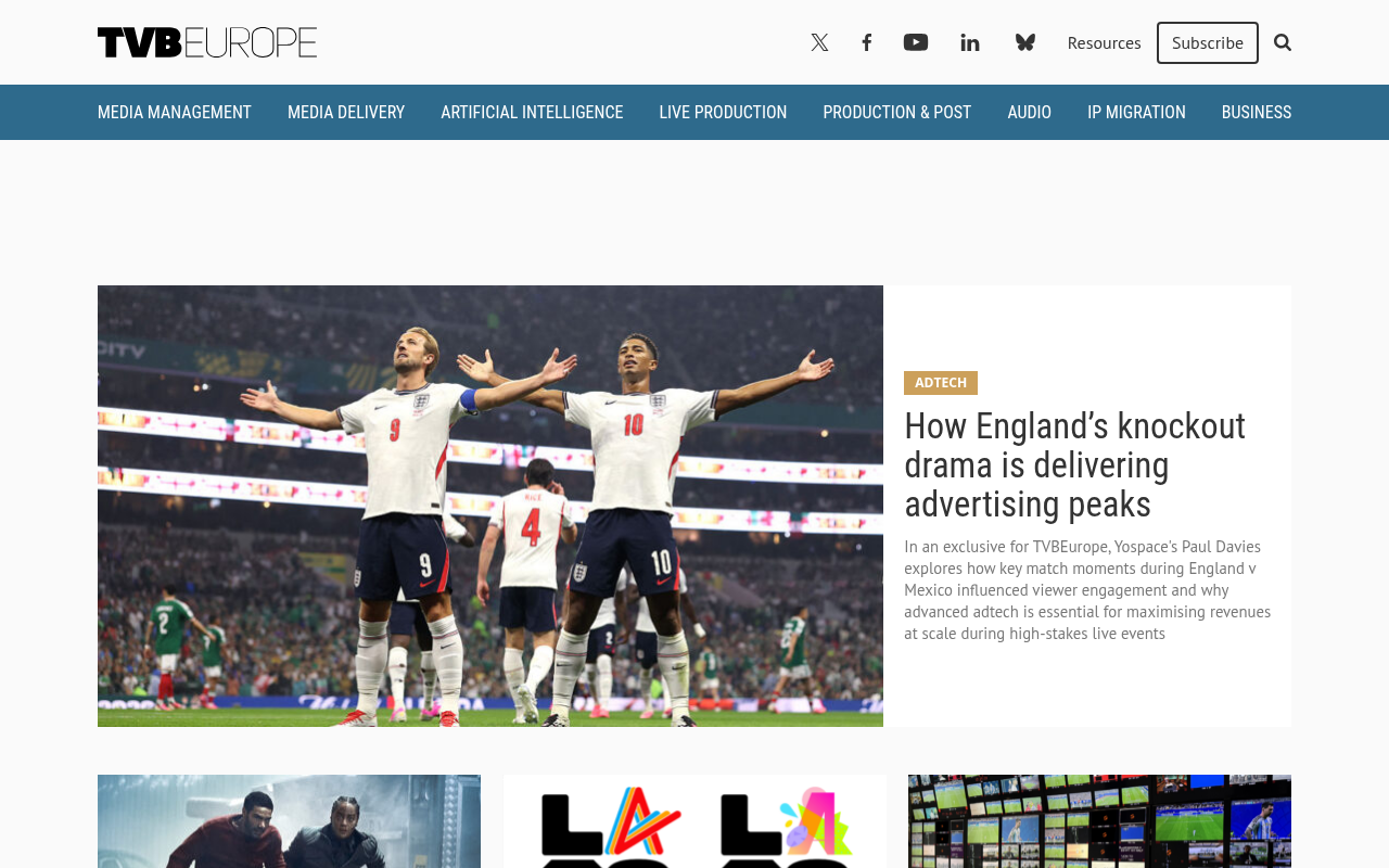 TVB Europe homepage screenshot