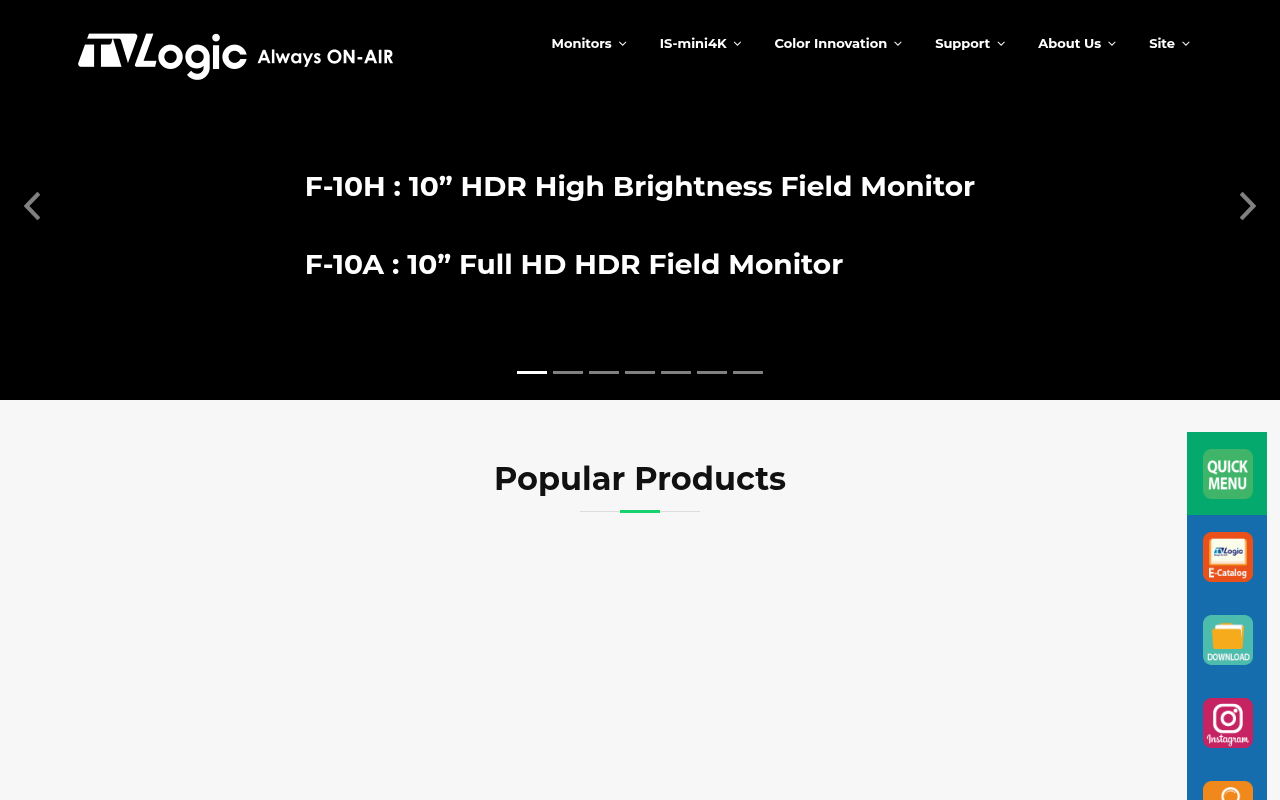 TVLogic homepage screenshot