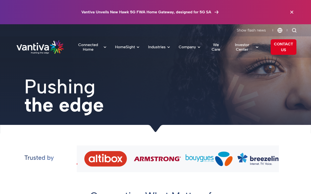 Vantiva homepage screenshot