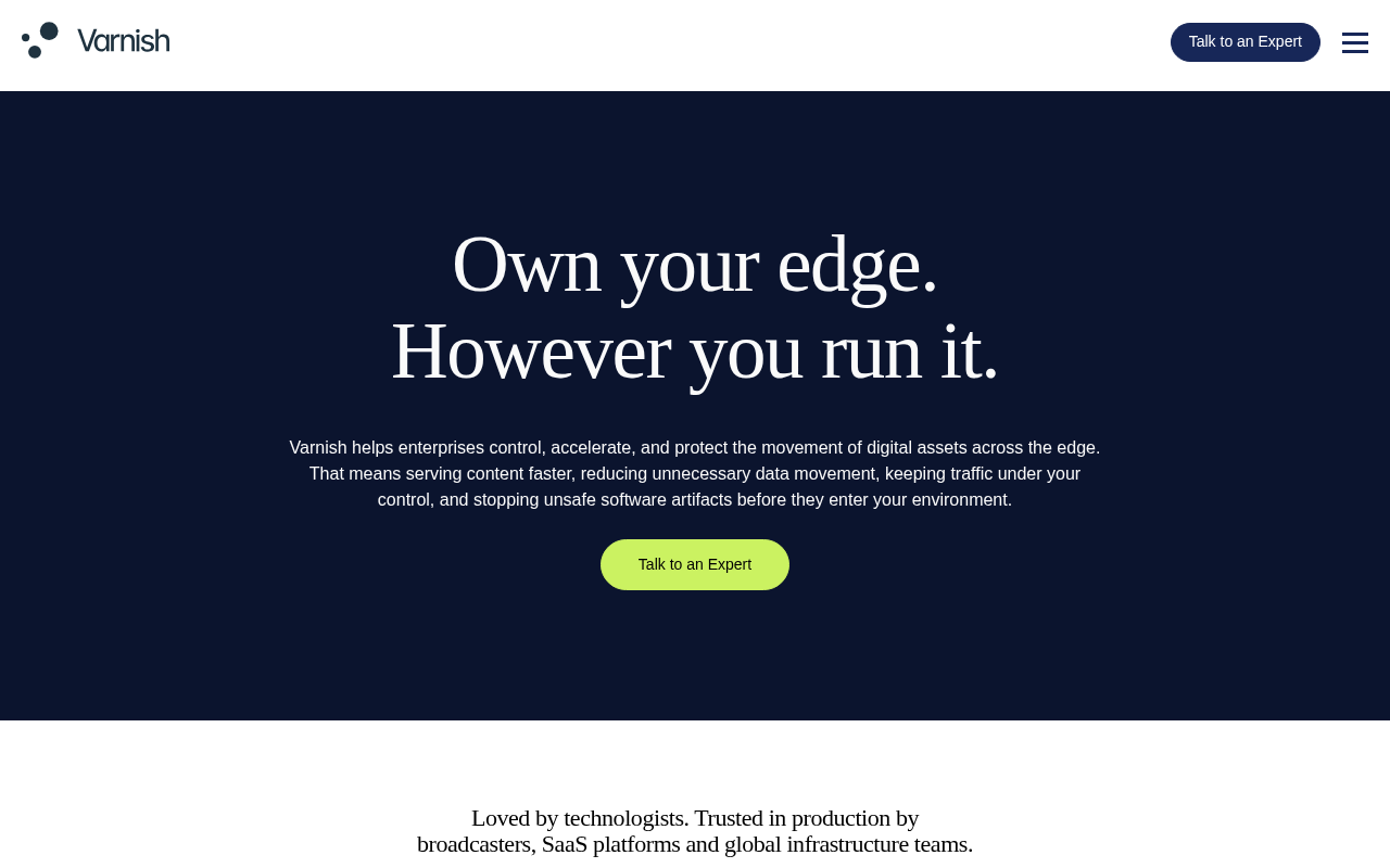 Varnish Software homepage screenshot