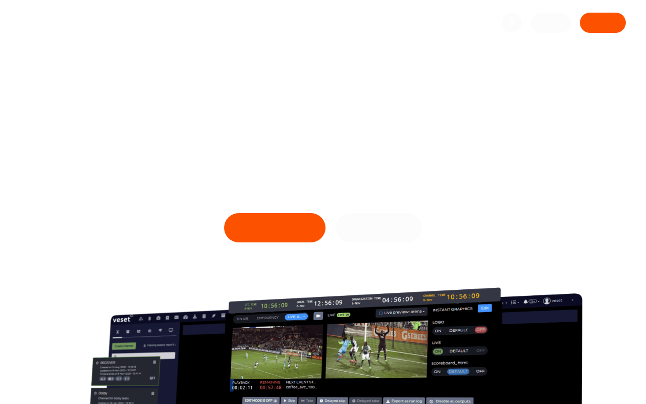 Veset homepage screenshot