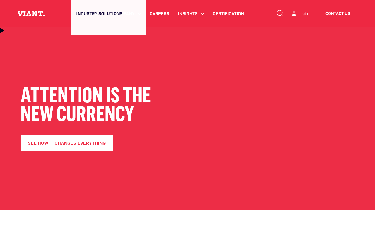Viant homepage screenshot