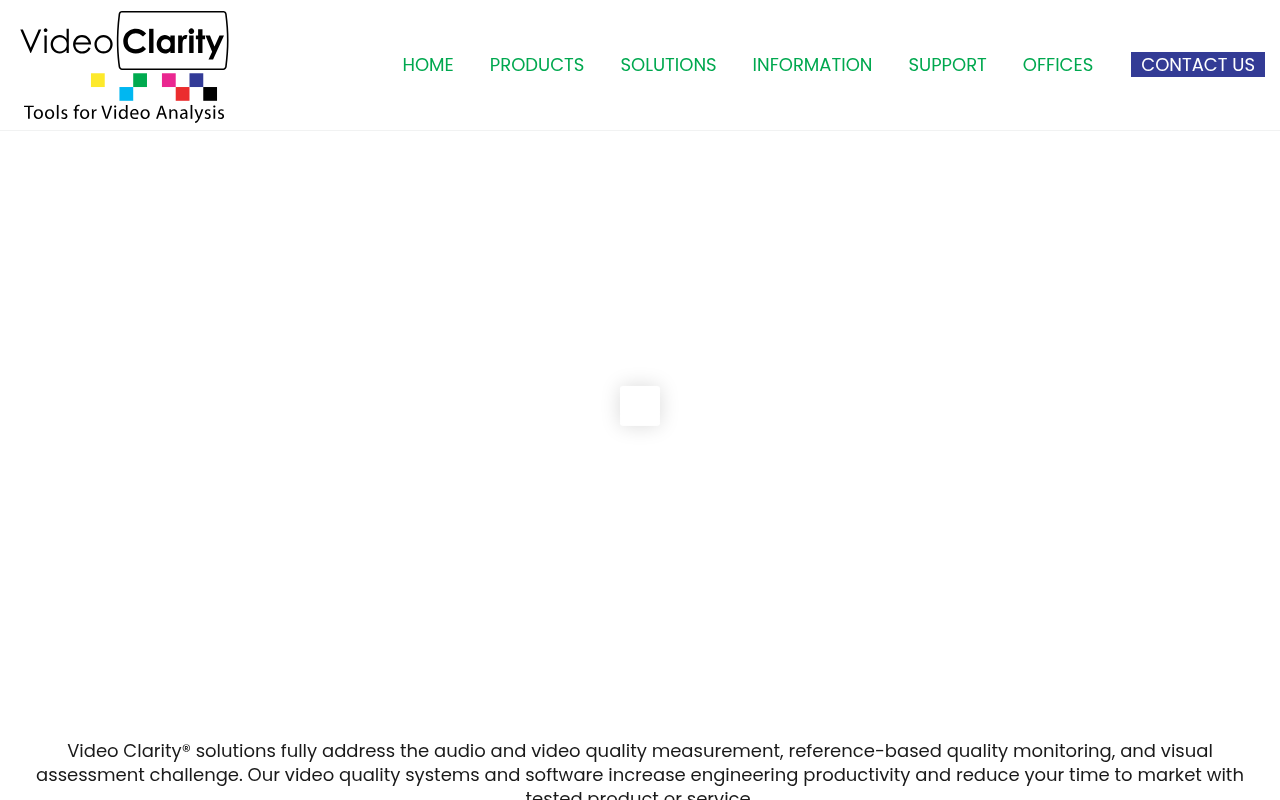 Video Clarity homepage screenshot
