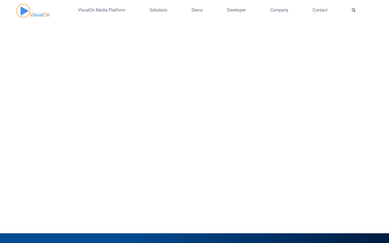VisualOn homepage screenshot