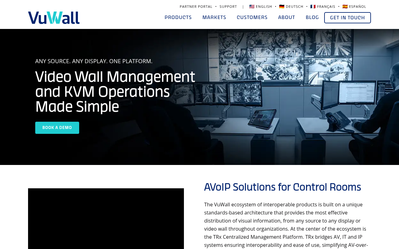VuWall homepage screenshot