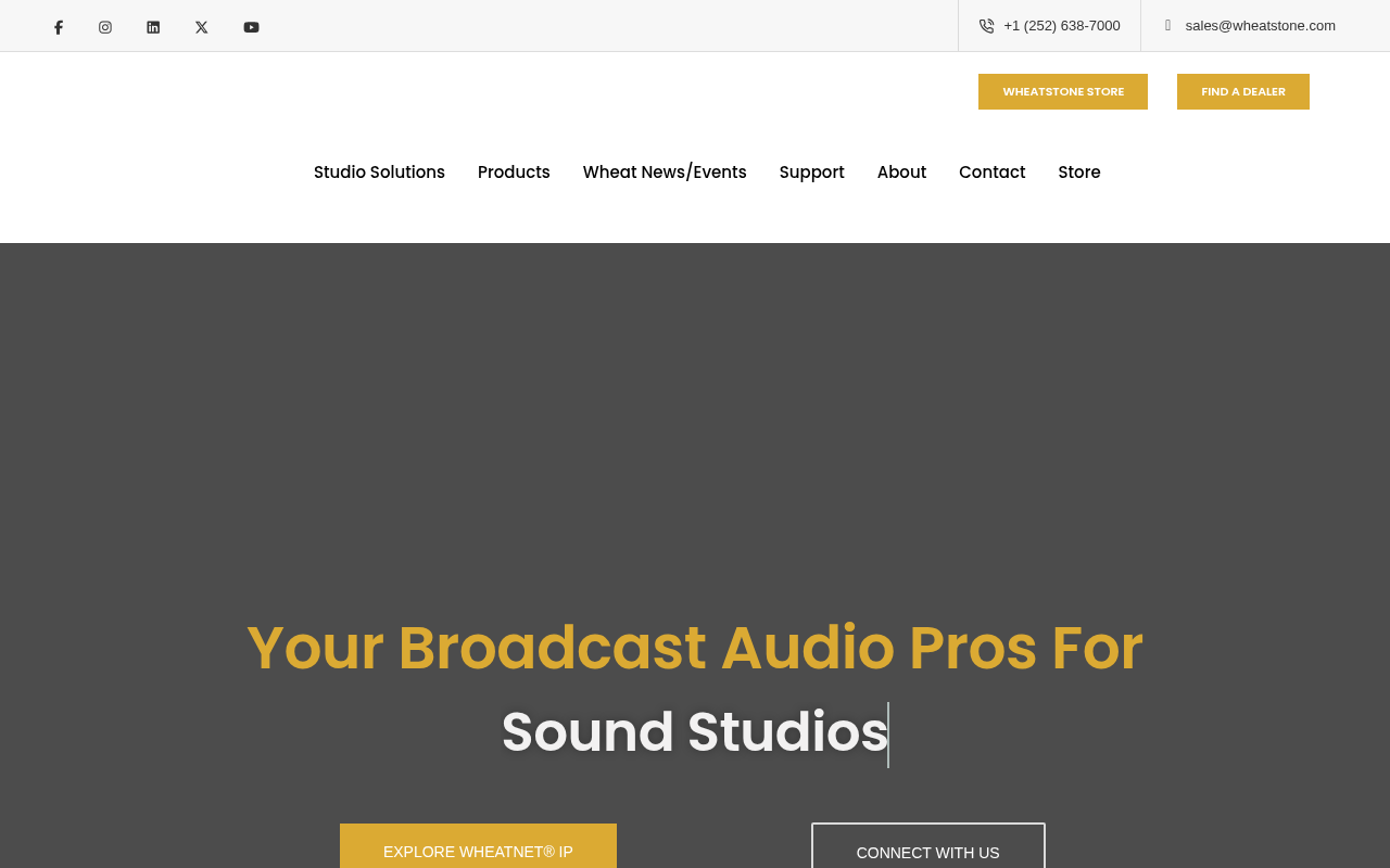 Wheatstone homepage screenshot