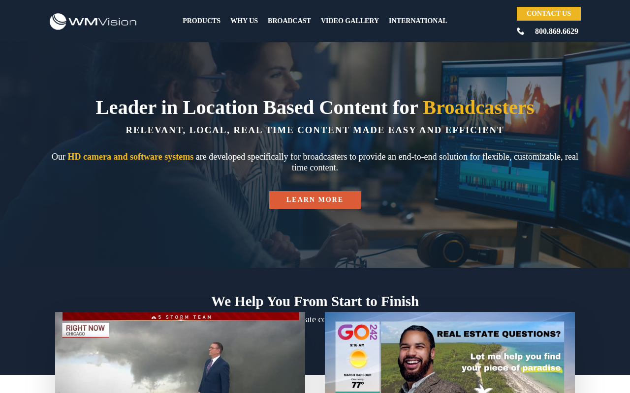 WMVision homepage screenshot