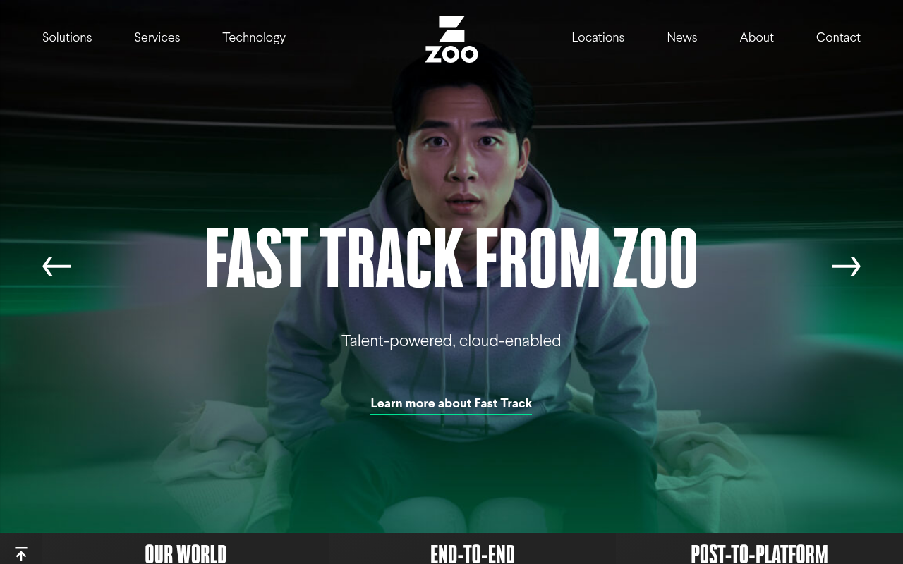 ZOO Digital homepage screenshot