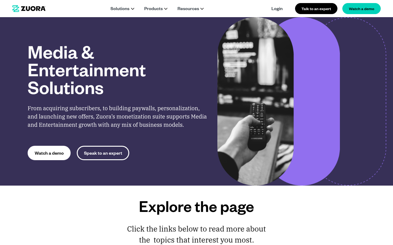 Zuora homepage screenshot